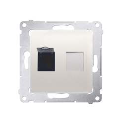 Simon 54 Premium Priză crem de computer simplă RJ45 cat. 6 cu protecție D61.01/41