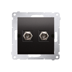 Simon 54 Premium antracit DASF2.01/48 Priză de antenă tip "F" dublă (modulară) antracit