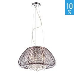 Lyna plafonieră suspendată din metal aluminiu cristal bronz antic cristale vechi cristaluri țesute sârmă Italux MDM2234-3 BR