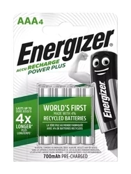 Baterii reîncărcabile AAA POWER PLUS Energizer R3 HR3 700mAh 1.2V Ni-MH (blister 4pcs)