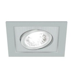 Spot de plafon BORYS D, pătrat, pătrat, 1 x GU10, argintiu, 3218, Struhm