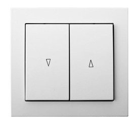 Comutator jaluzele cu blocare mecanică, alb Ospel Kier lP-7WB / 00