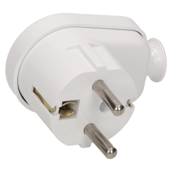 Ștecher unghiular 2P+Z, alb WT-16U Orno