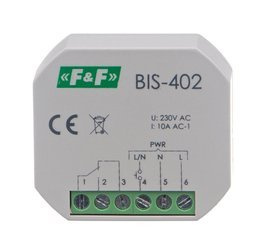 Releu: pentru instalaţii; bistabil; NO; Mod comutare: OFF-ON; 10A; BIS-402 F&F