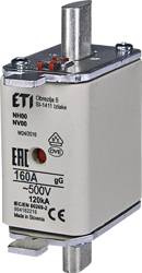 NH00 gG 125A/500V ETI Polam inserție de legătură fuzibilă ETI Polam