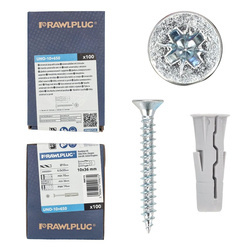 Șurub universal UNO 10 mm cu șurub 50 mm pachet de carton 100 buc.