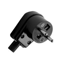 Ștecher înclinat mobil negru cu împământare Elgotech