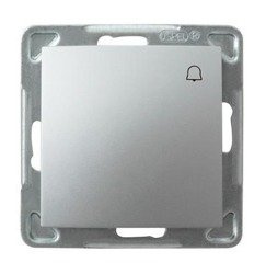 Întrerupător "sonerie" argintiu Ospel Impresja lP-6Y/m/18