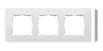 Ramă triplă Detail original-premium albă / bază de aluminiu Simon 82 Detail