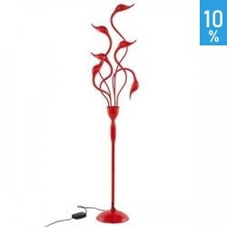 Lampă de podea în picioare 6 surse lebădă val elegant elegant și modern Italux Swan ML8098-6A ROȘU ROȘU