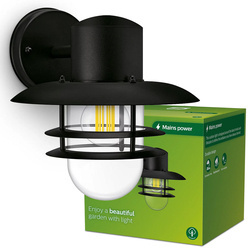 Lampă de perete pentru fațadă în aer liber INYMA E27 IP44 negru Philips