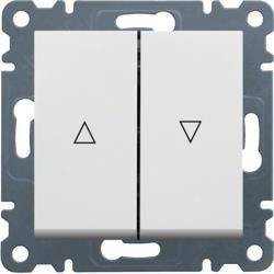 Întrerupător cu revenire jaluzele-alb WL0320 HAGER