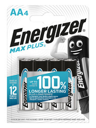 Baterie alcalină AA MAX PLUS Energizer R6 LR6 1.5V (blister de 4 bucăți)