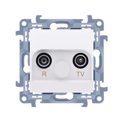 Priză TV R-TV finală (modul) albă Simon 10