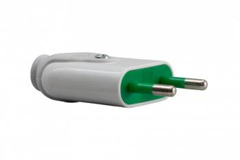 Plug plat alb F-electro