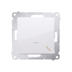 Simon 54 Premium Întrerupător alb cap scară cu iluminare LED (modular) conector rapid, DW6L.01/11