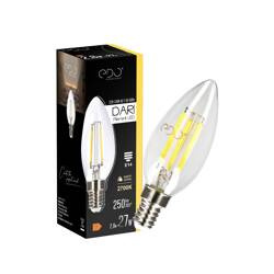 DARI LED Filament decorativ 2.8W, E14, 2700K, 250lm, 230V, CLEAR C35, EDO777621 EDO Solutions