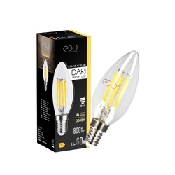 DARI LED Filament decorativ 6.5W, E14, 3000K, 806lm, 230V, CLEAR C35, EDO777622 EDO Solutions