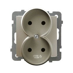 Priză dublă  As GP-2GR/m/45