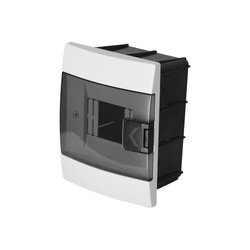 HOROZ Tablou de distribuție încastrat cu 4 module alb fumuriu