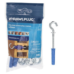 Pivot universal 4ALL 10x50mm cu cârlig de tavan 6 buc.