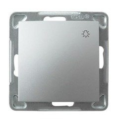 Întrerupător "lumina" argintiu Ospel Impresja lP-5Y/m/18