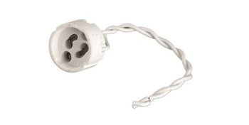 Dulie: pentru lampă cu halogen; GU10; Mat: ceramică; Lung: 130mm; D.3187 PAWBOL