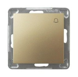 Întrerupător "sonerie" auriu metalizat Ospel Impresja lP-6Y/m/28