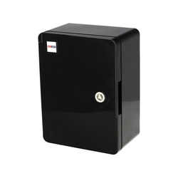 Carcasă standard ABS 210x280x130 cu placă de montare zincată (opacă) negru | 800.702.001 | HOROZ