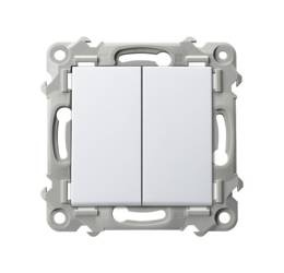 Comutator cu două căi SZAFIR Alb Ospel