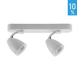 LED spot de perete sconce plafonieră Gabriela 2 benzi duble alb aluminiu alb drept Italux FH31812A12