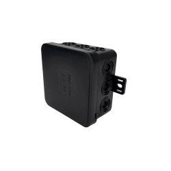 Doză Flexibilă Aparentă 75x75x41mm IP54 12 Intrare Click cu Slăbiciuni Negru V5 EDO777912 EDO Technic