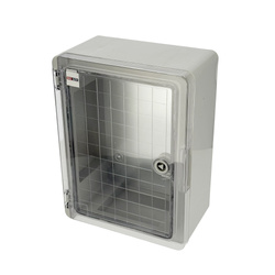 Carcasă electrică ABS 250x330x140 cu placă de montaj zincată (cu uși transparente) | 800.701.002 | HOROZ