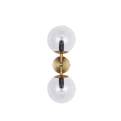 Aplică Dorado 2xE14 auriu, transparent LP-002/2W Transp. de Light Prestige