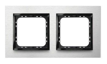Ramă dublă  szczotkowane aluminium Ospel Impresja R-2YAC/62/25