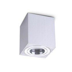 Lampă montată pe suprafață AQUARIUS GU10 pătrat crom IP44 Kobi