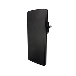 Ștecăr plat UNI-SCHUKO ultra subțire cu contact mobil negru | NX1130