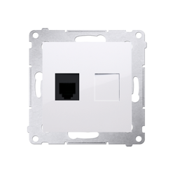 Simon 54 Premium Priză albă de telefon simplă RJ12 (modulară), DT1.01/11