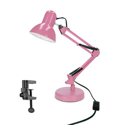 PIXI Roz E27 bază de lampă de birou și set de cleme EDO777366 EDO Solutions