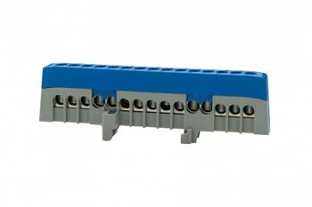 Bandă de protecție 15-mod. ZPI 15x16mm2 IP20 albastru F-electro