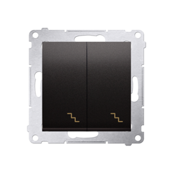 Simon 54 Premium Întrerupător cap scară maro antracit (modular) terminale cu șurub, DW6/2.01/48