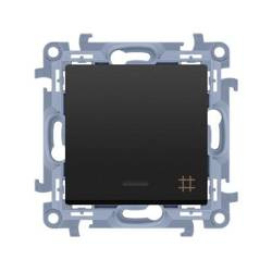 Intrerupător cruce cu iluminare LED (modul) 10AX 250V negru mat Simon 10