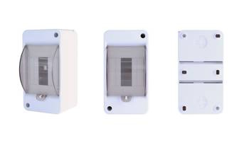 Distribuitor S3 (1x3) montat la suprafață cu capac / fără bloc de borne N+PE IP40