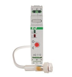 Întrerupător crepuscular; IP65; 230VAC; SPST-NO; DIN; -25÷50°C; AZ-112 F&F