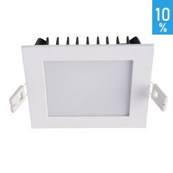 Corp de iluminat de tavan încastrat cu LED-uri Gobby downlight 14W pătrat alb aluminiu Italux TH0750 14W 1200LM 3000K S.WH