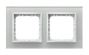 Ramă dublă din sticlă albă Ospel Impresja R-2YGC/31/00