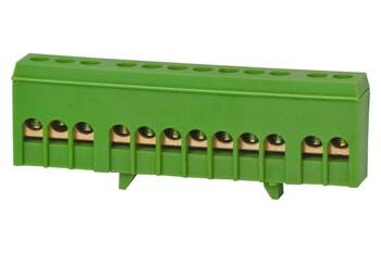 Bandă de protecție 12-mod. 12x16mm2 IP20 verde F-electro