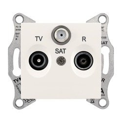 Soclu R/TV/SAT de trecere 4dB cremă Sedna