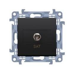 Priză TV tip F (modul) negru mat Simon 10