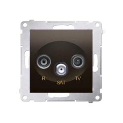 Simon 54 Premium Priză maro mat de antenă R-TV-SAT terminală (modulară), DASK.01/46